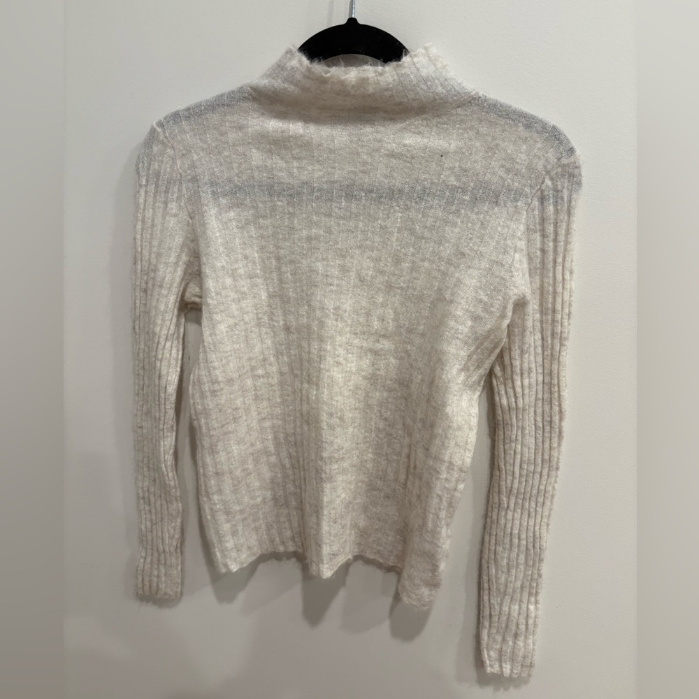 Madewell Mock Neck Ribbed Alpaca Sweater